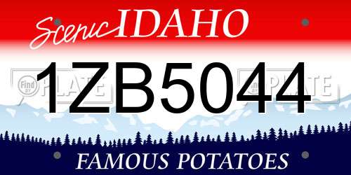 1ZB5044 Idaho License Plate
