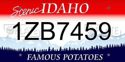 1ZB7459 Idaho License Plate