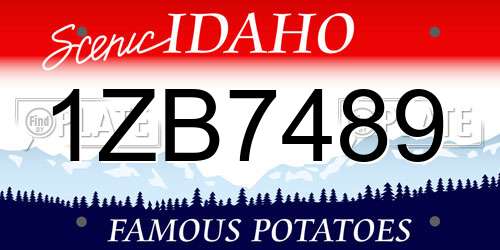1ZB7489 Idaho License Plate