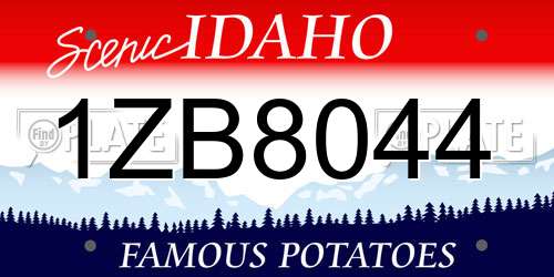 1ZB8044 Idaho License Plate