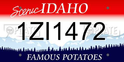 1ZI1472 Idaho License Plate