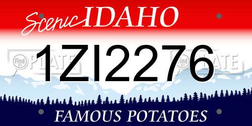 1ZI2276 Idaho License Plate