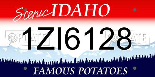 1ZI6128 Idaho License Plate