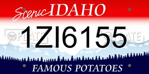 1ZI6155 Idaho License Plate