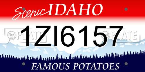 1ZI6157 Idaho License Plate