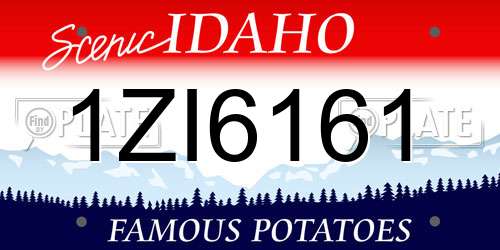 1ZI6161 Idaho License Plate