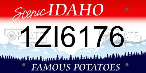 1ZI6176 Idaho License Plate