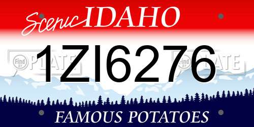 1ZI6276 Idaho License Plate