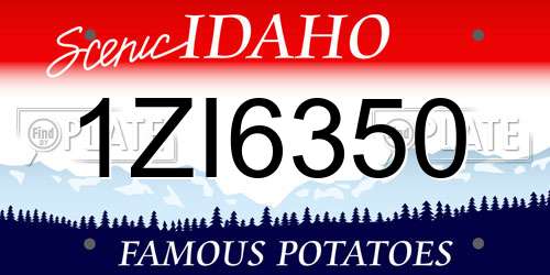 1ZI6350 Idaho License Plate