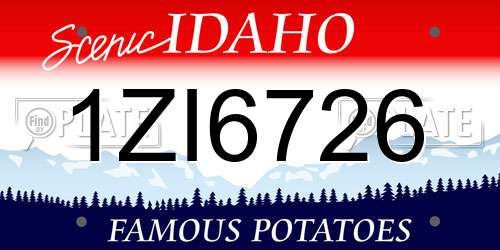 1ZI6726 Idaho License Plate