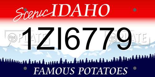 1ZI6779 Idaho License Plate