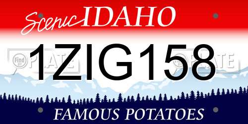 1ZIG158 Idaho License Plate