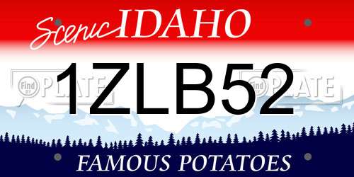 1ZLB52 Idaho License Plate