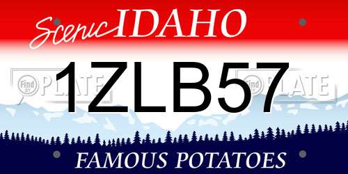1ZLB57 Idaho License Plate