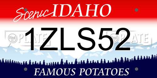 1ZLS52 Idaho License Plate