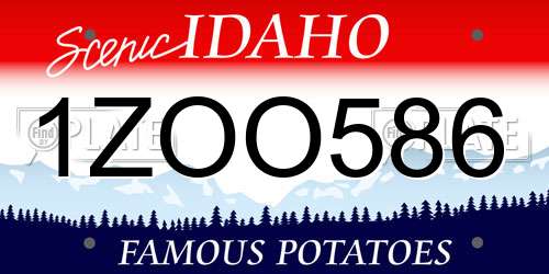 1ZOO586 Idaho License Plate