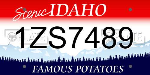 1ZS7489 Idaho License Plate