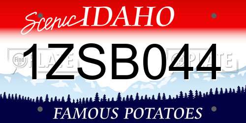 1ZSB044 Idaho License Plate