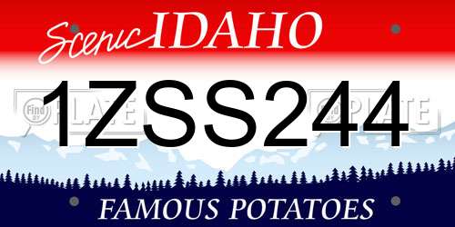 1ZSS244 Idaho License Plate