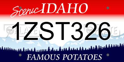 1ZST326 Idaho License Plate