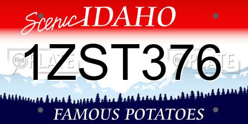 1ZST376 Idaho License Plate