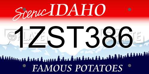 1ZST386 Idaho License Plate