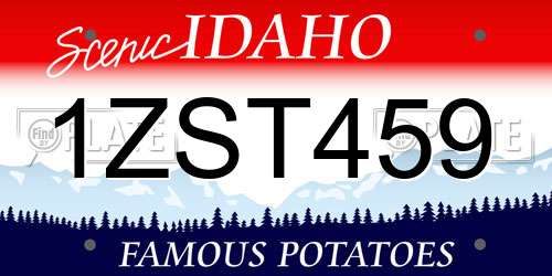 1ZST459 Idaho License Plate