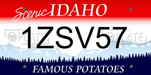 1ZSV57 Idaho License Plate