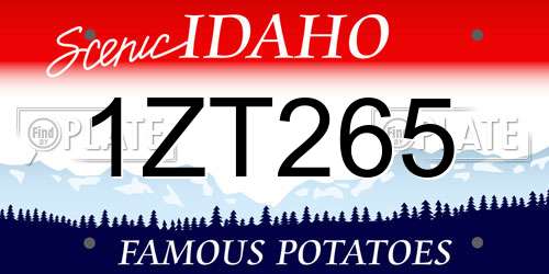1ZT265 Idaho License Plate