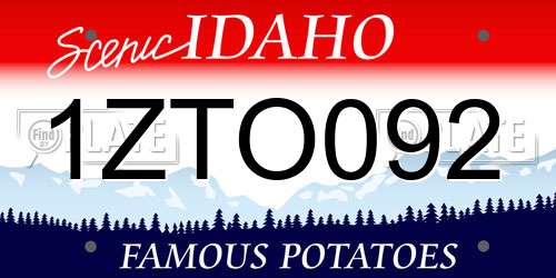 1ZTO092 Idaho License Plate