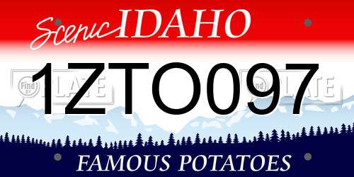 1ZTO097 Idaho License Plate