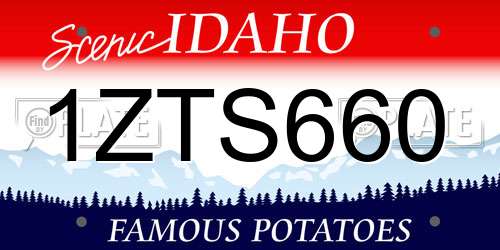 1ZTS660 Idaho License Plate