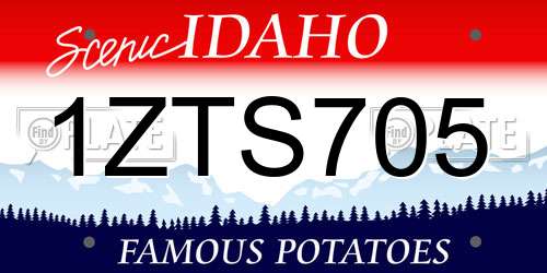 1ZTS705 Idaho License Plate