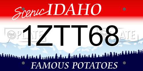 1ZTT68 Idaho License Plate