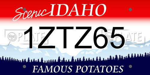 1ZTZ65 Idaho License Plate