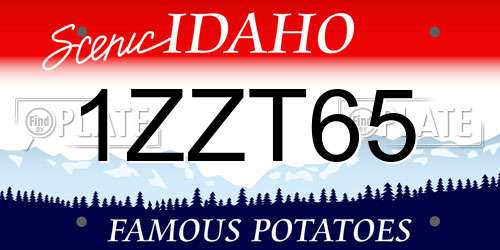 1ZZT65 Idaho License Plate