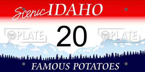 20 Idaho License Plate