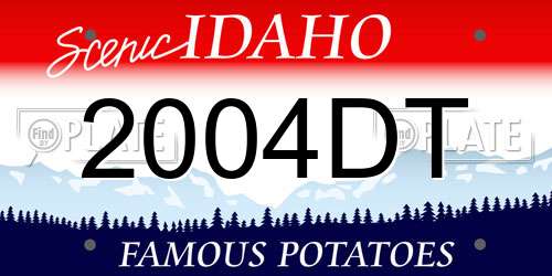 2004DT Idaho License Plate