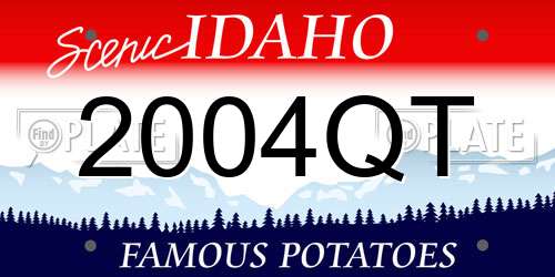 2004QT Idaho License Plate
