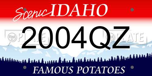 2004QZ Idaho License Plate