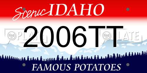 2006TT Idaho License Plate