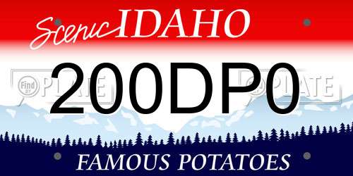 200DP0 Idaho License Plate