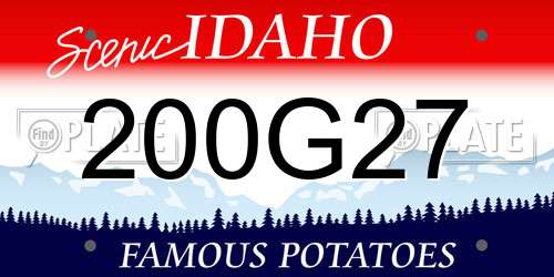 200G27 Idaho License Plate