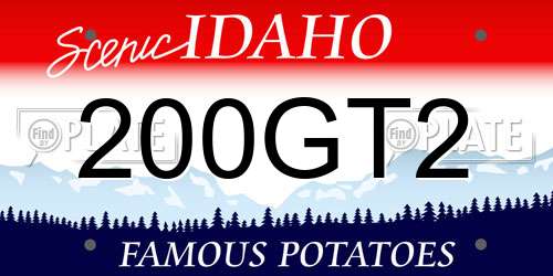 200GT2 Idaho License Plate