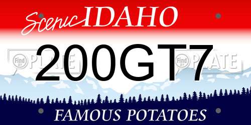 200GT7 Idaho License Plate