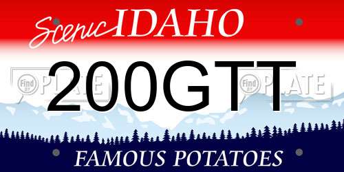 200GTT Idaho License Plate