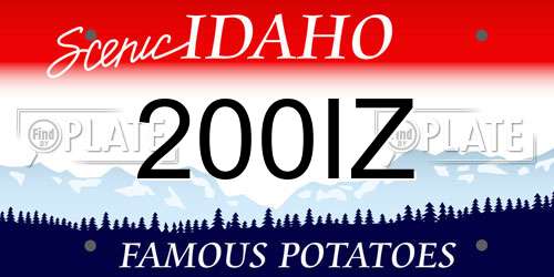 200IZ Idaho License Plate