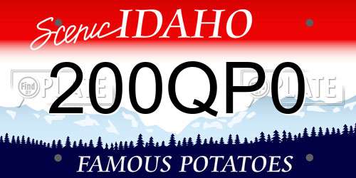 200QP0 Idaho License Plate