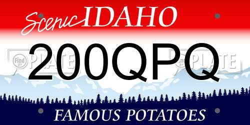 200QPQ Idaho License Plate