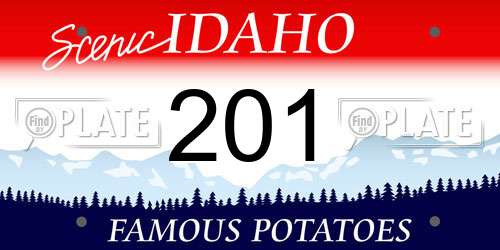 201 Idaho License Plate